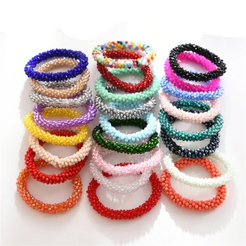 

Bachelorette Party Crystal Bracelet Team Bride To Be Tribe Hand Band Head Rope Hair Accessories Hen Night Wedding Decor Supplies