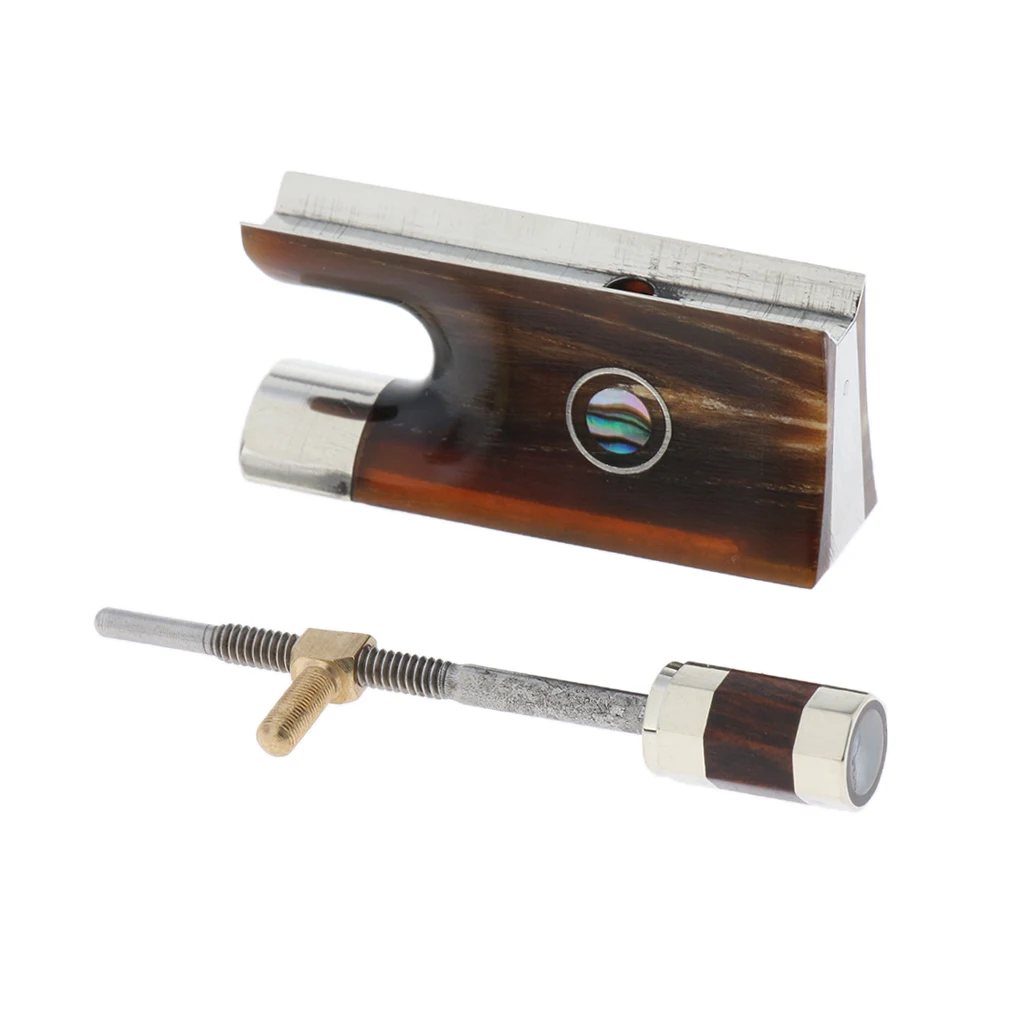 Ox Horn Wood Violin Bow Frog with Screw for Violinist Fiddle Player