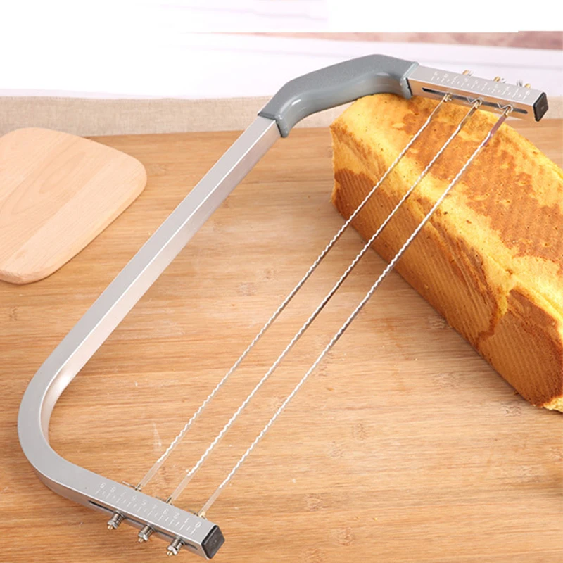 

New Stainless Steel 3-Layer Cake Slicer Professional Layer Slicer Cutter 3 Blades Cake Cut Saw Baking Tool Kitchen Accessories