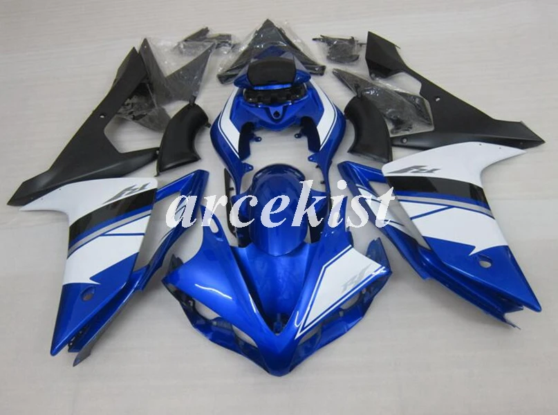 4 подарки литья под давлением ABS мотоцикл обтекатели комплект подходит для YAMAHA YZF-R1 2007 2008 07 08 набор кузова синий белый
