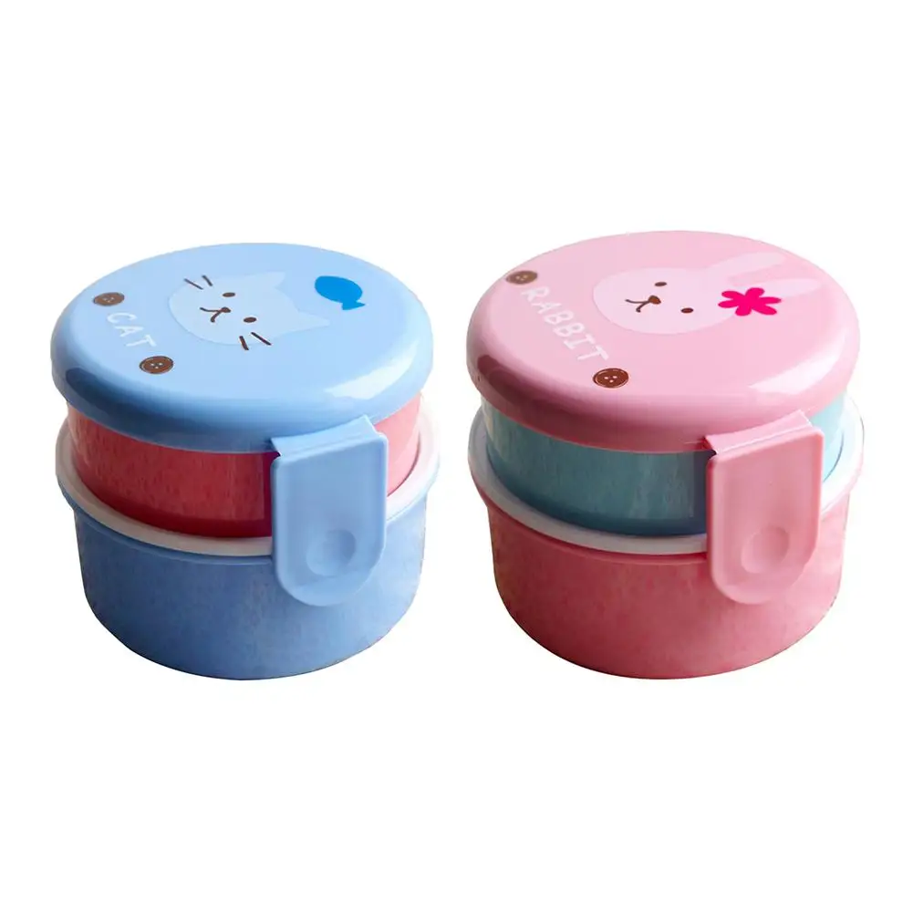 Мини-коробка для завтрака с микроwaveable зрачок Снэк бенто коробка вилкой Cuties