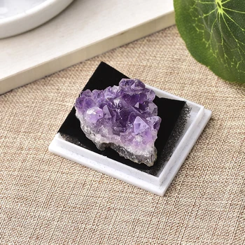 

100% Natural Ore Small Pieces Amethyst Cluster Quartz And Colorful Silicon Carbide Mineral Crystals Healing Reiki StoneGifts 1PC