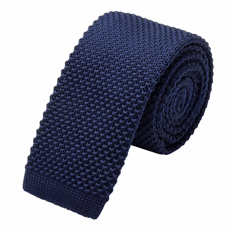 Men Korean-style Casual Knitted Tie 5/5. 7cm Flat Tie Manufacturers Customizable Formal Wear Narrow Version of the Flat Head Tie