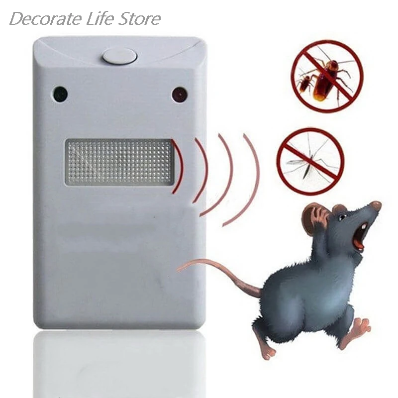 Repelente electrónico ultrasónico de plagas ABS, repelente de ratones, roedores, repelentes de mosquitos e ignífugos, para la UE y EE. UU.