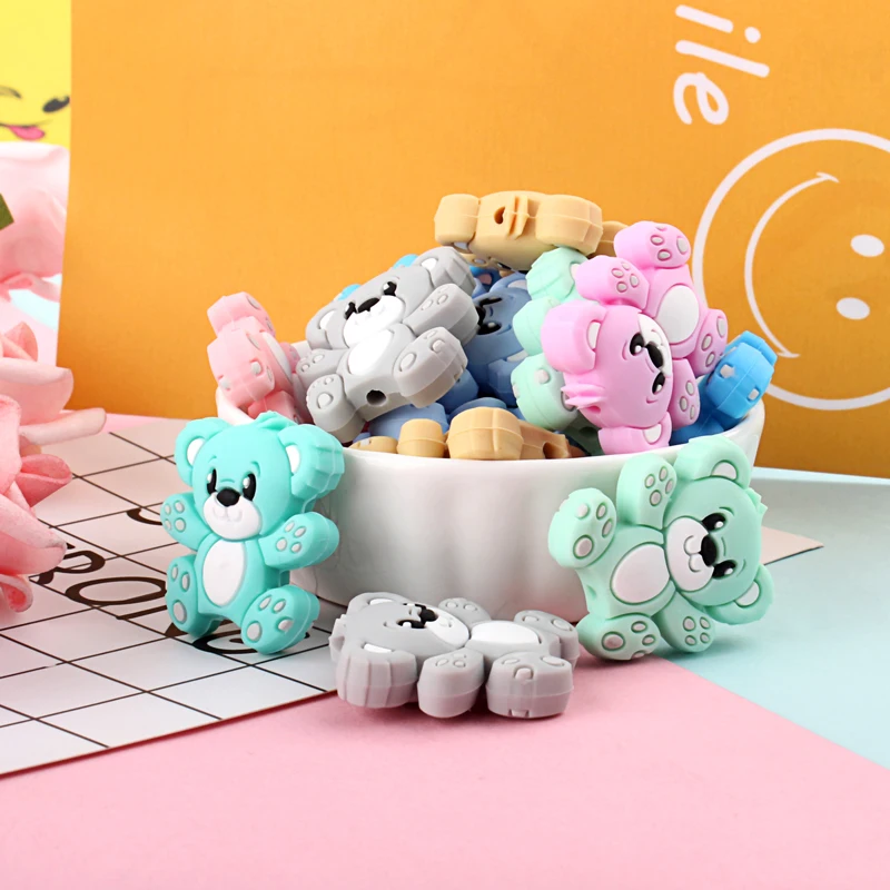 Keep & расти силиконовый чехол в виде медведя из мультфильма бусины 10 шт