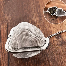 Простая очистке, безопасный многоразовый фильтр для напитков домашний кухонный инструмент сетчатый диффузор аксессуары из нержавеющей стали ситечко для чая в форме сердца