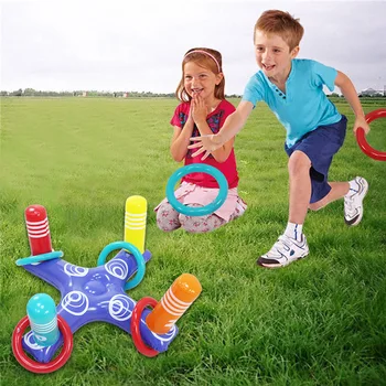 

Inflatable Ring Toss Game for Pool Party Outdoor Kids Toy Funny Family Game Set Swimming Ring Toss Games Summer Pool Fun Toys