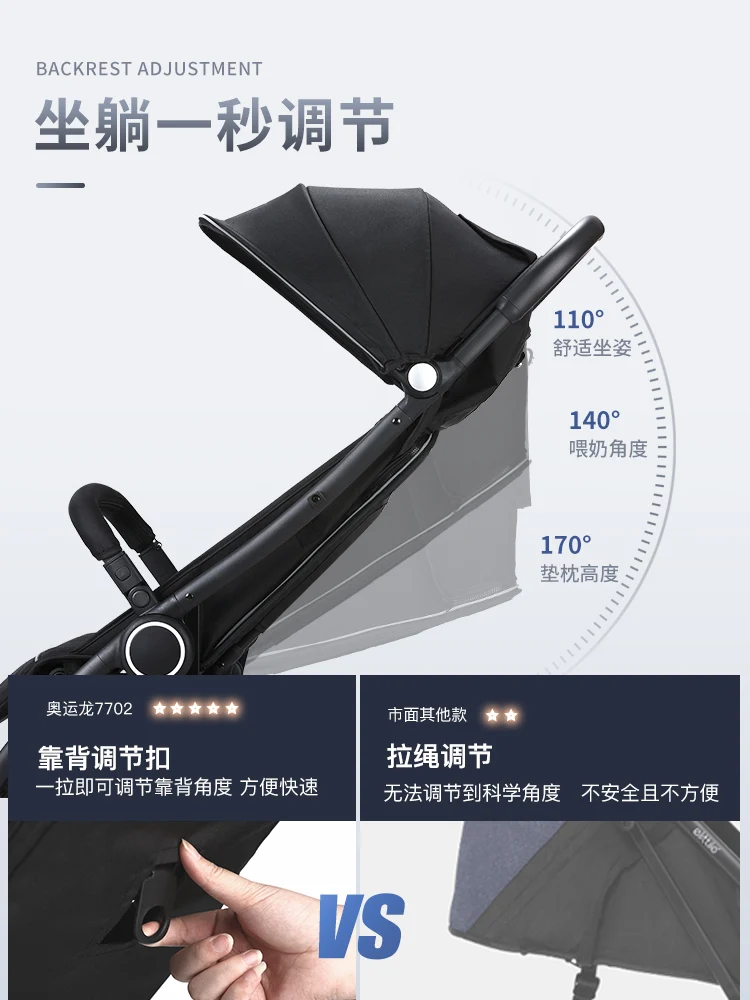 Aulon lightweight stroller folding high landscape baby stroller newborn umbrella car pocket child Pram on the plane free ship