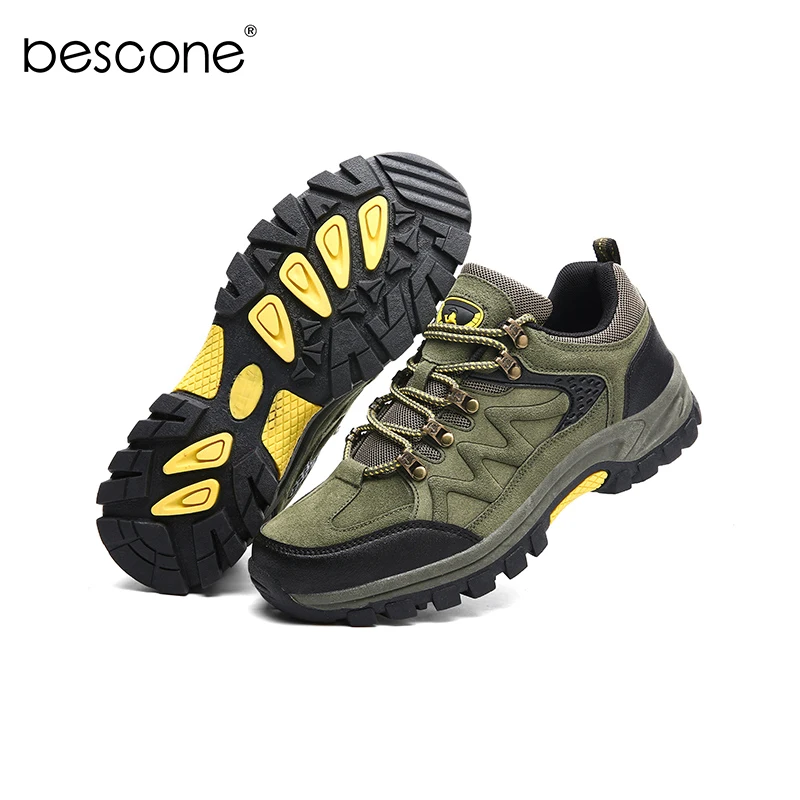 BESCONE/мужская повседневная обувь на шнуровке; мужские легкие дышащие уличные походные Нескользящие износостойкие кроссовки; X699