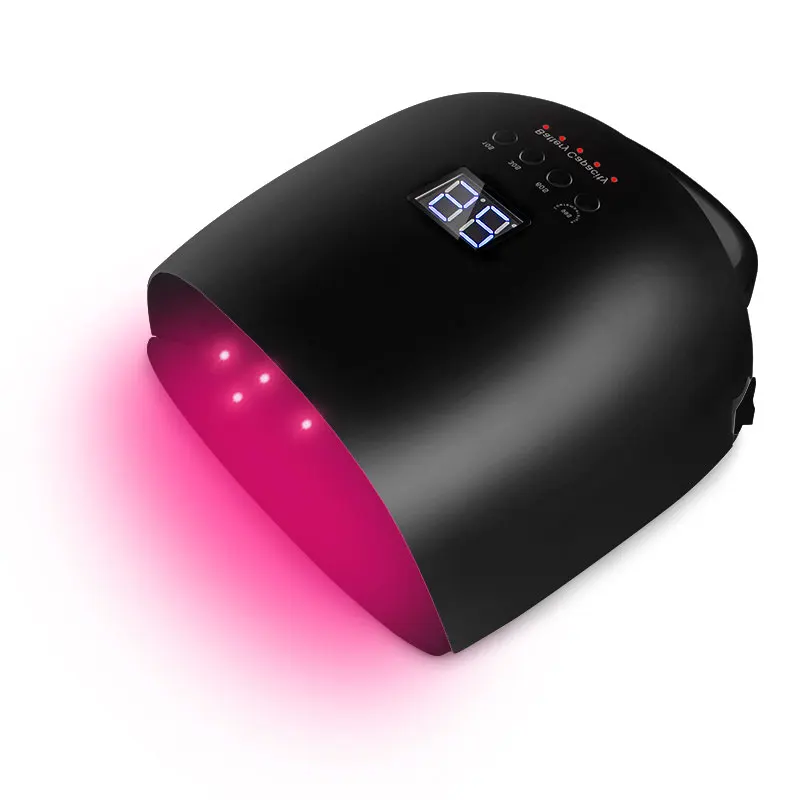 

86W Cordless UV LED Nail Lamp Red Light Manicure Rechargeable Large Battery Nail Dryer Curing Gel Polish High Power 52pcs LEDs
