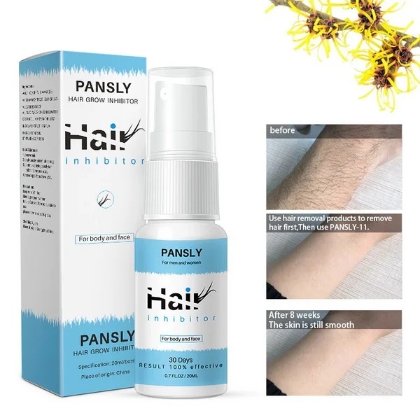 by dhl 100pcs Hair Removal Inhibitor Spray Essence Painless Beard Legs Armpit Smooth Repair Skin Facial Hair Stop Growth Spray