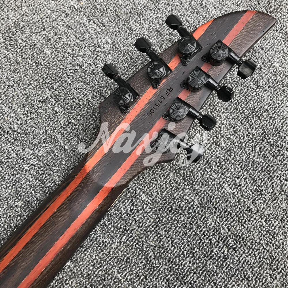 Фабрика cusotm Mayones 7 струн электрогитара, черное дерево гриф черная аппаратная гитара Mayones