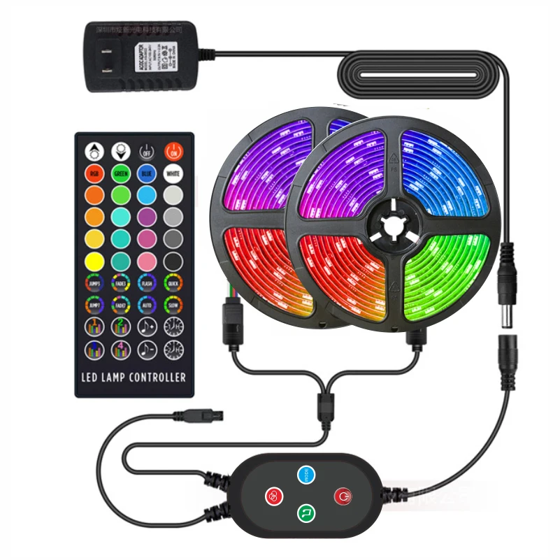 Светодиодная лента с Bluetooth 44 кнопки RGB Рождественский праздничный светильник для