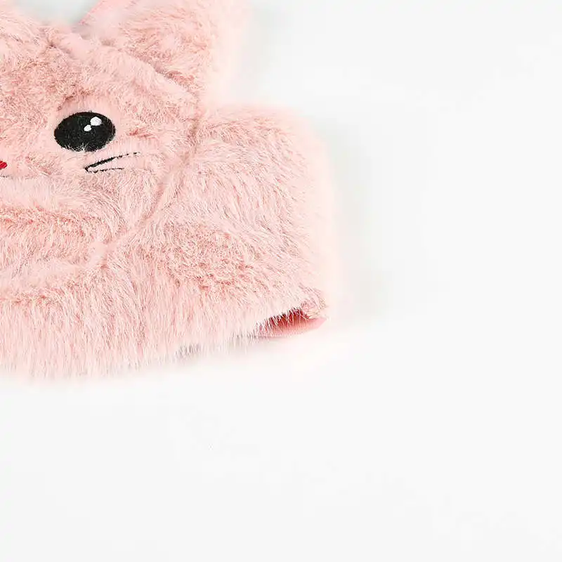 Розовый пушистый животный топ с вышивкой Спагетти ремень без рукавов открытая спина короткий соблазнительный Женский клуб вечерние тонкая кофточка