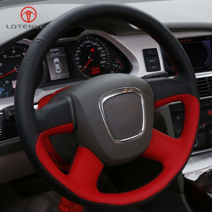 LQTENLEO искусственная кожа для Audi A3 2006 2013 A8 S8 2010 Q5 2008 2012 Q7 2005 2011|diy car steering wheel|car wheel
