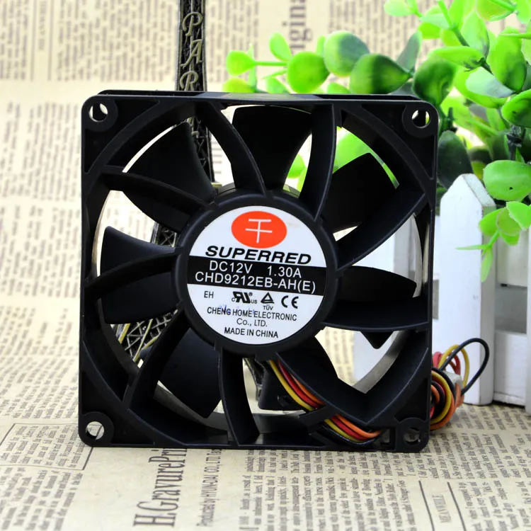 9038 4 wires12V 1.30A 9 см CHD9212EB-AH(E) защиты электродвигателя Вентилятор охлаждения