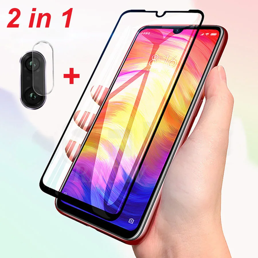 2 IN 1 Металлическое кольцо камера стекло для линзы для Xiao mi Red mi Note 8 Pro закаленное стекло Защита экрана Note 10 Pro mi 9 lite CC9 Pro 8T объектив - Цвет: 2 IN 1