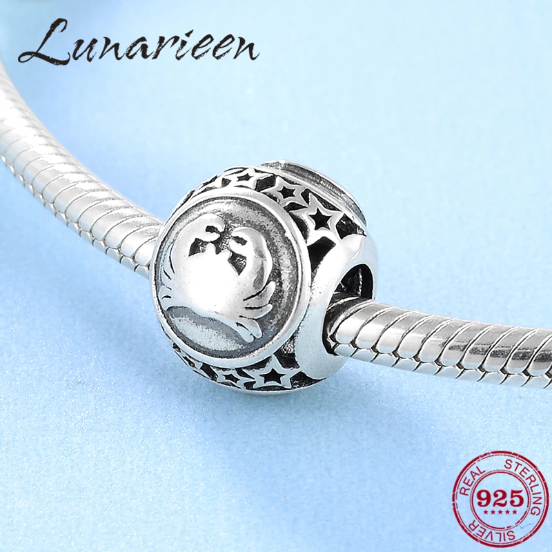 925 Sterling Silver Fashion 12 constellation Cancer DIY beadsFit Original europeu Charm Bracelet Jewelry making | Украшения и
