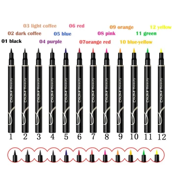 

12 Colors 36H Colored Eyeliner Pencil Waterproof Pen Precision Long-lasting Liquid Glitter Eye Liner Smooth Make Up Tools TSLM1