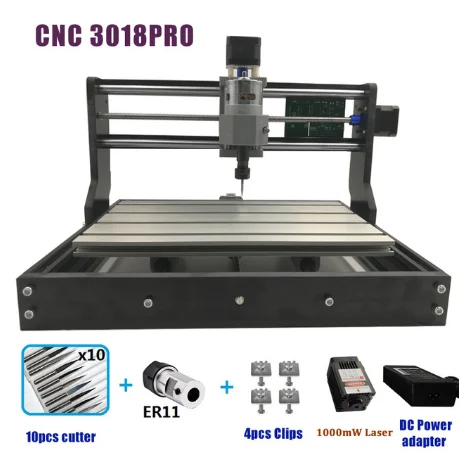 CNC 3018 PRO лазерный гравер дерево ЧПУ маршрутизатор машина GRBL ER11 DIY гравировальный станок для дерева PCB ПВХ Мини CNC3018PRO гравер - Цвет: 3018PRO with 1000mW
