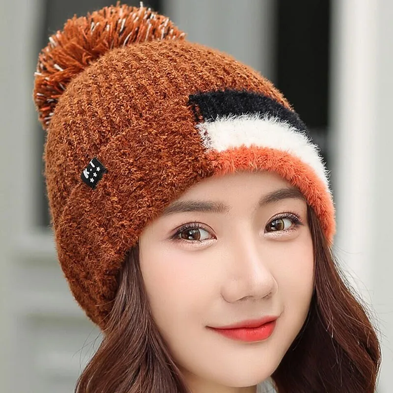 SUOGRY модная зимняя шапка Skullies Beanies зимняя теплая шапка с помпоном женская вязаная шапка s женская уличная теплая шапка для отдыха