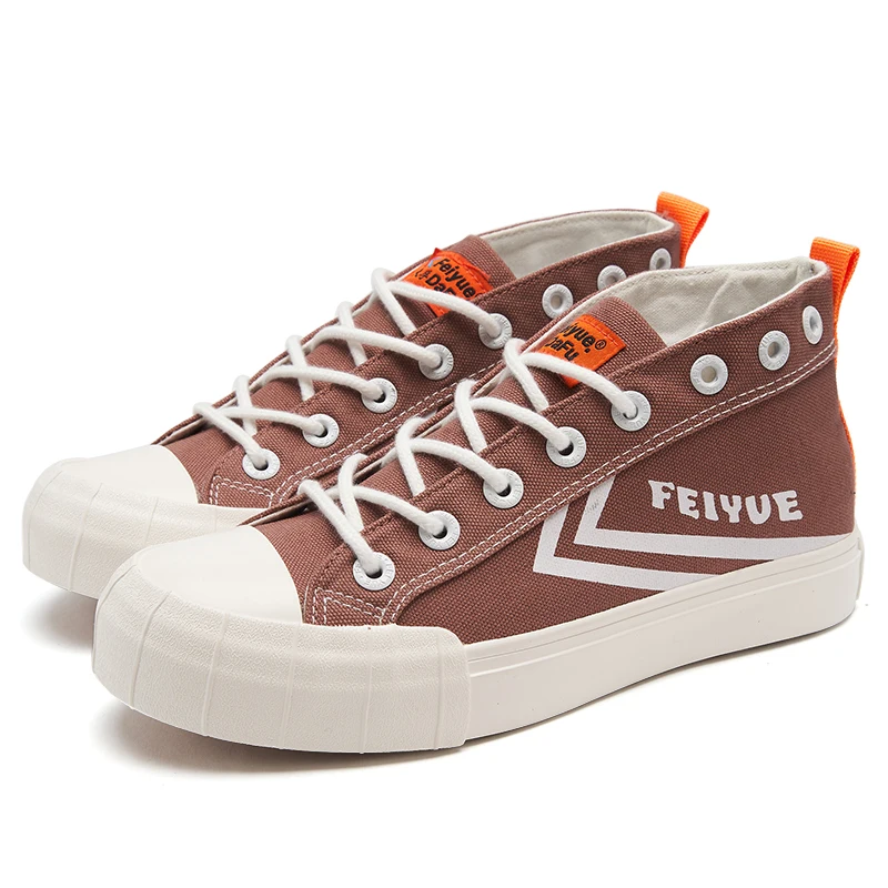 Feiyue/Повседневная Вулканизированная обувь; коллекция 2156 года; высокие парусиновые туфли; женские и мужские черные туфли на плоской подошве; кроссовки с эластичной стелькой; новая модная обувь на плоской подошве
