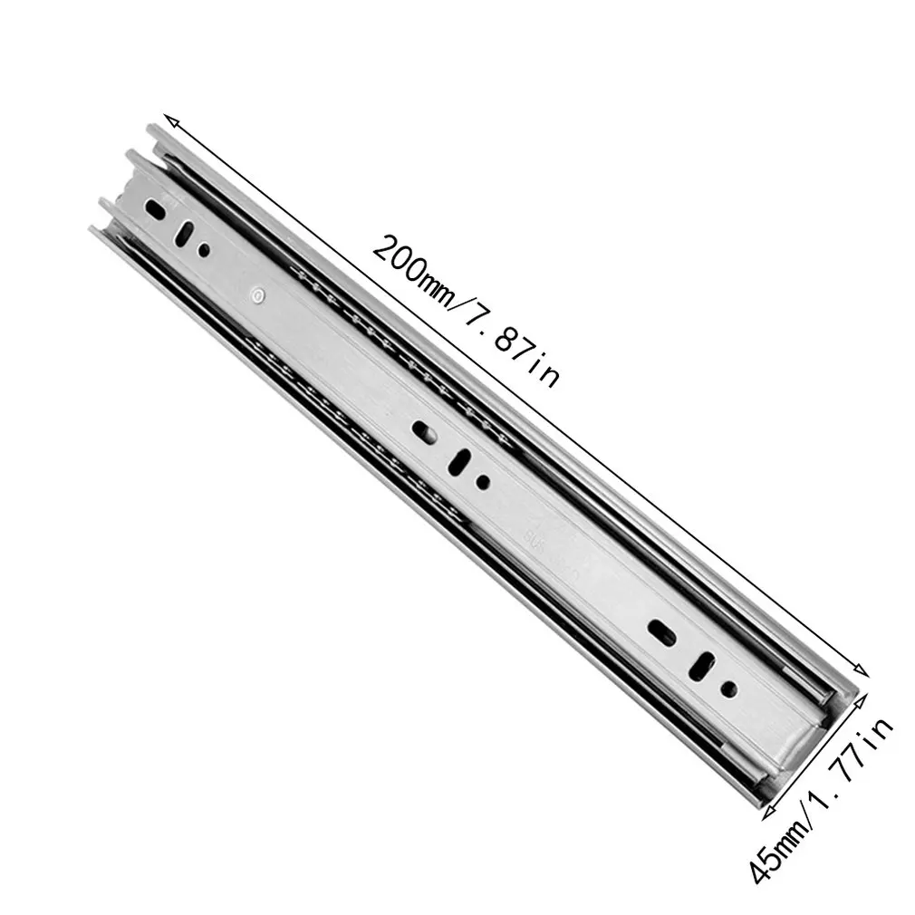 Crazyo 10inch Mute Steel Damping Buffer Three Section Drawer Slide Soft Self Closing Runner Crazyo 10inch Mute Steel Damping Buffer Three Section Drawer Slide Soft Self Closing Runner
