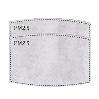 

2pcs 5 Layers PM2.5 Activated Carbon Filters Dustproof Anti-fog Mouth Masks Face Care Filter