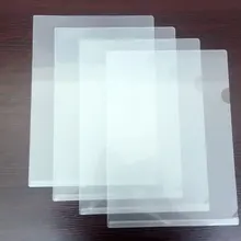 10 шт./упак. A4 прозрачный информация L-shape форме, благодаря чему создается ощущение невесомости с одной странице папка File Защитная Сумка для документов канцелярские принадлежности