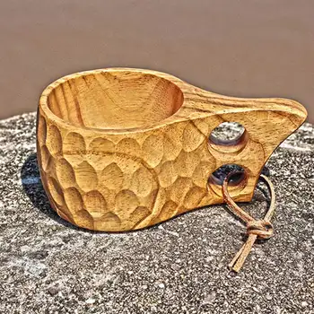 

200ML High Quality of Jujube wood Scandinavia Wooden Cup Kuksa Kasa Curly Water cup Juice Milk Tea Coffee Drinking Cup