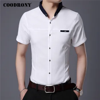 

COODRONY Men Shirt Spring Summer Short Sleeve Casual Shirts Business Camisa Masculina With Pocket Fashion Korean Clothes C6006S