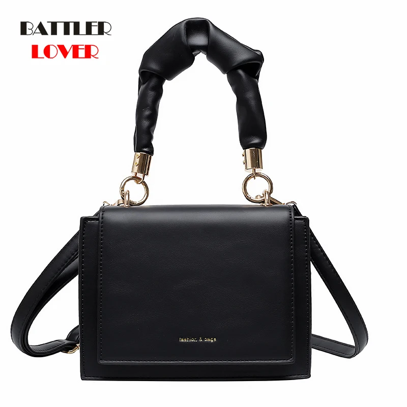 Women Handle and Messenger Bags 2020 Fashion Daily Use for Lady Shoulder Bags Vintage Crossbody PU Leather No Pocket Single