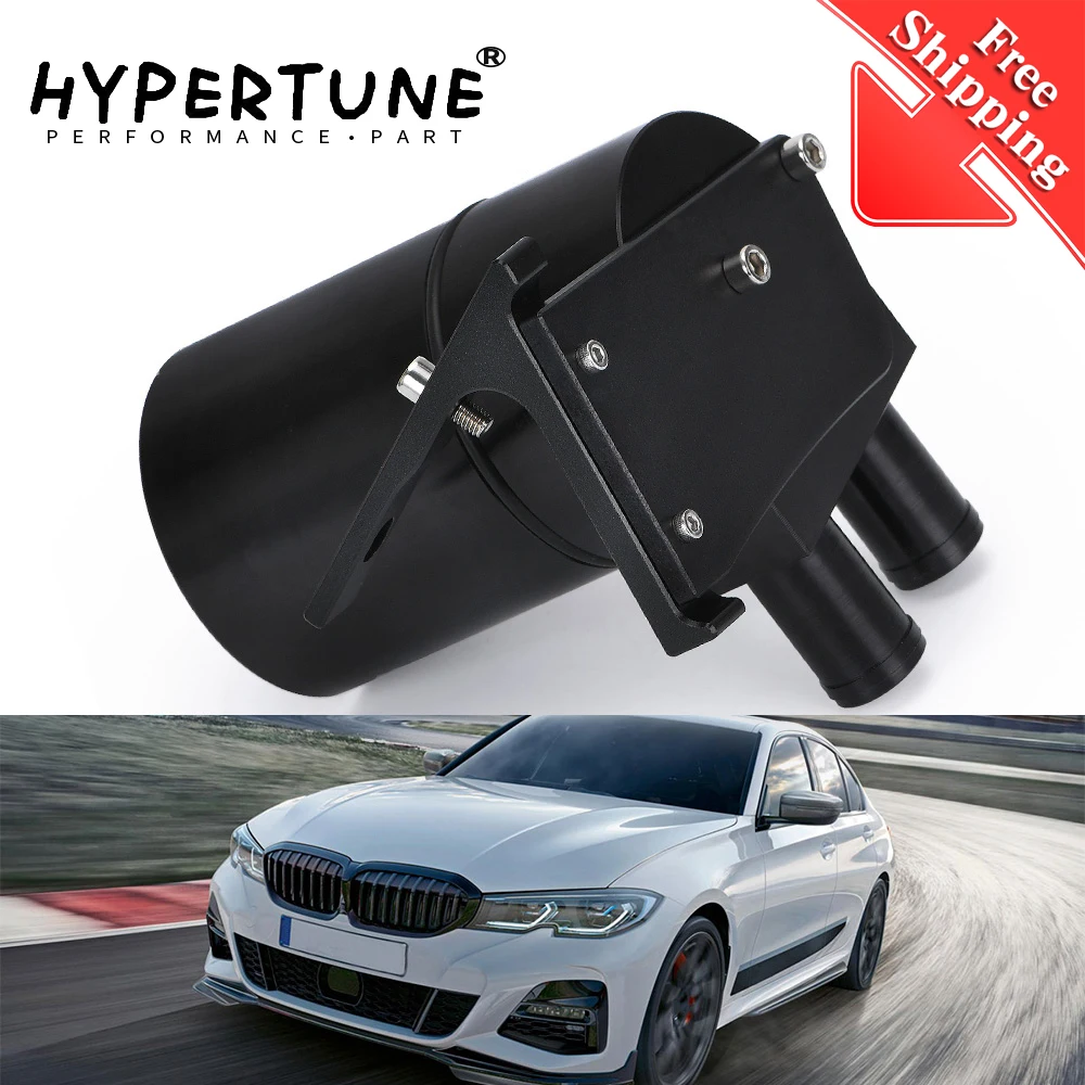 

Hypertune - Black Aluminum Alloy Reservior Oil Catch Can Tank with radiator hose for BMW N20/N26 HT-TK59