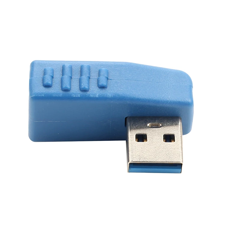 Синий USB 3,0 правый изгиб 90 градусов поддержка 5 Гбит/с революционный Женский адаптер l-образный локоть