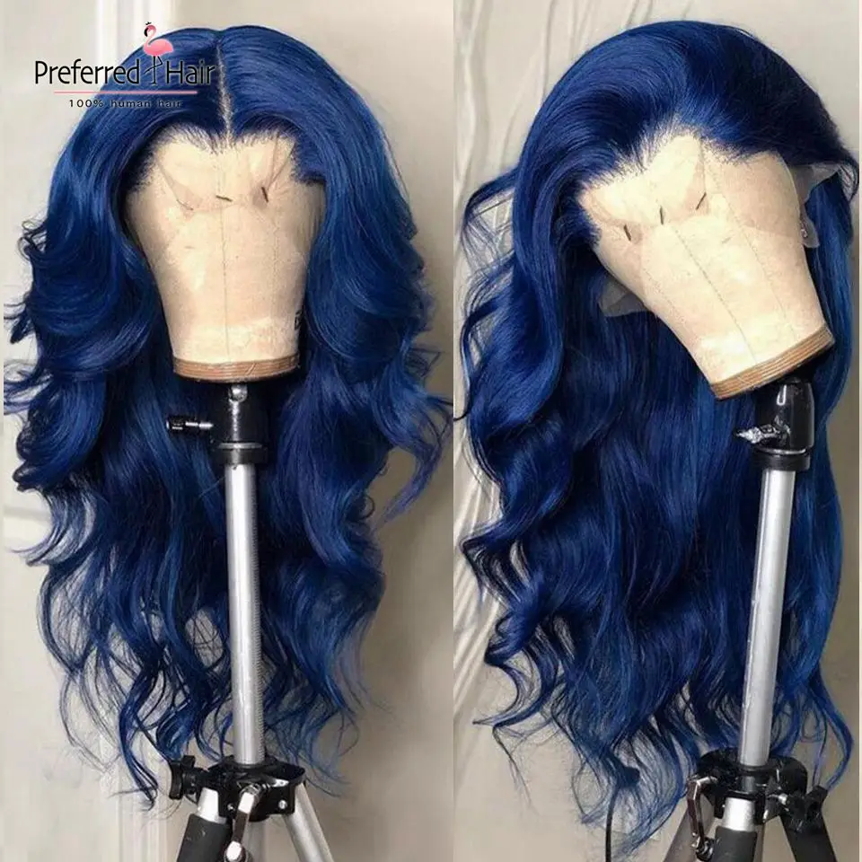 blue hair wig