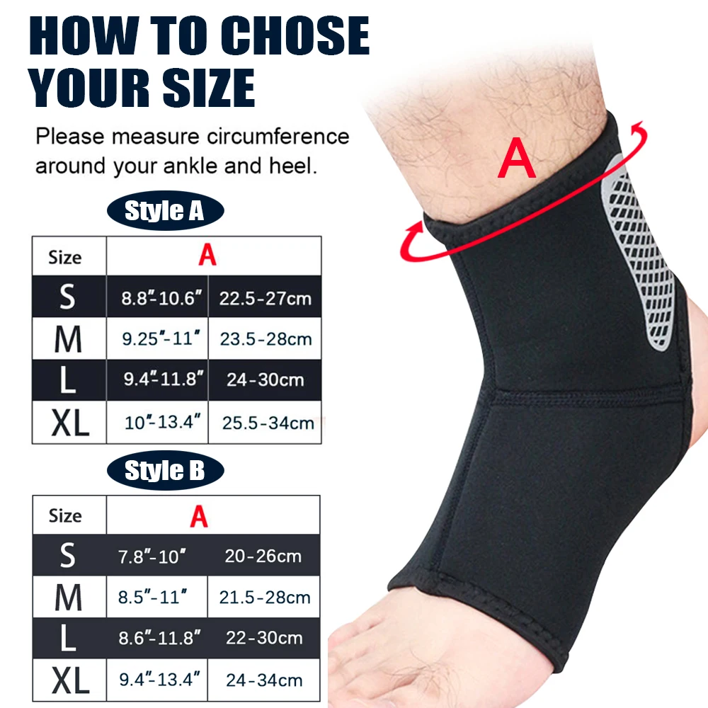 plantar fasciitis compression sleeve size chart S M L XL