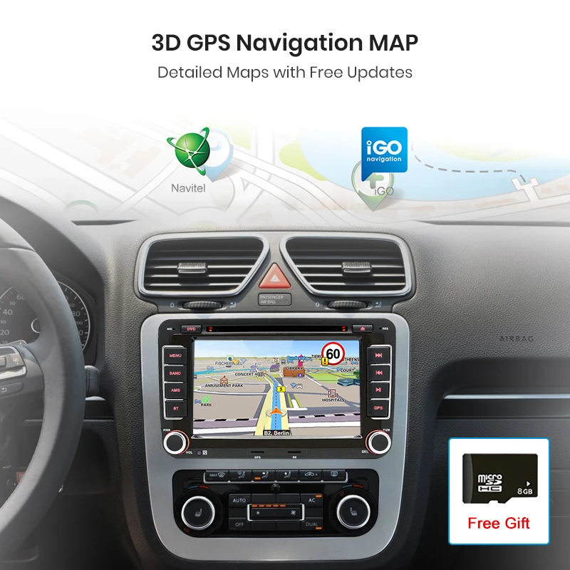 Awesafe 2 DIN 7 дюймов автомобиля Радио для Volkswagen VW Гольф 6 Touran Passat B7 Sharan Lavida поло с Navi GPS карты dvd-плеер