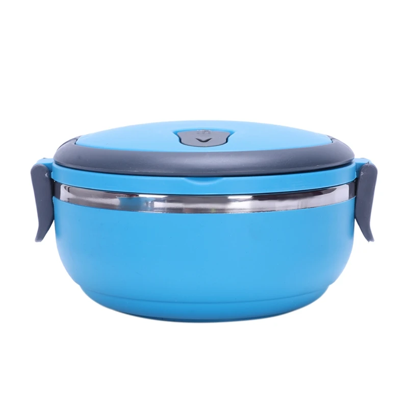 2-Layer Stainless Steel Portable Insulated Thermal Lunch Box Bento Food Container Storage With Handle Heat Preservation For Stud