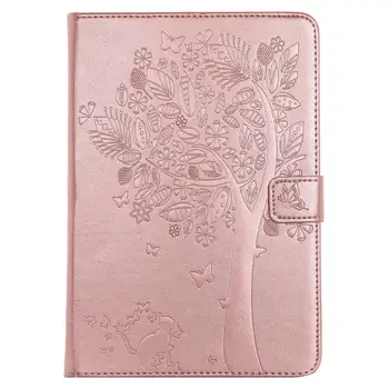 

For IPad Mini 1 2 3 7.9" Case Cat Tree PU Leather Wallet clip Smart Wake/Sleep Tablet Protect Shell Flip Stand Cover Coque+pen