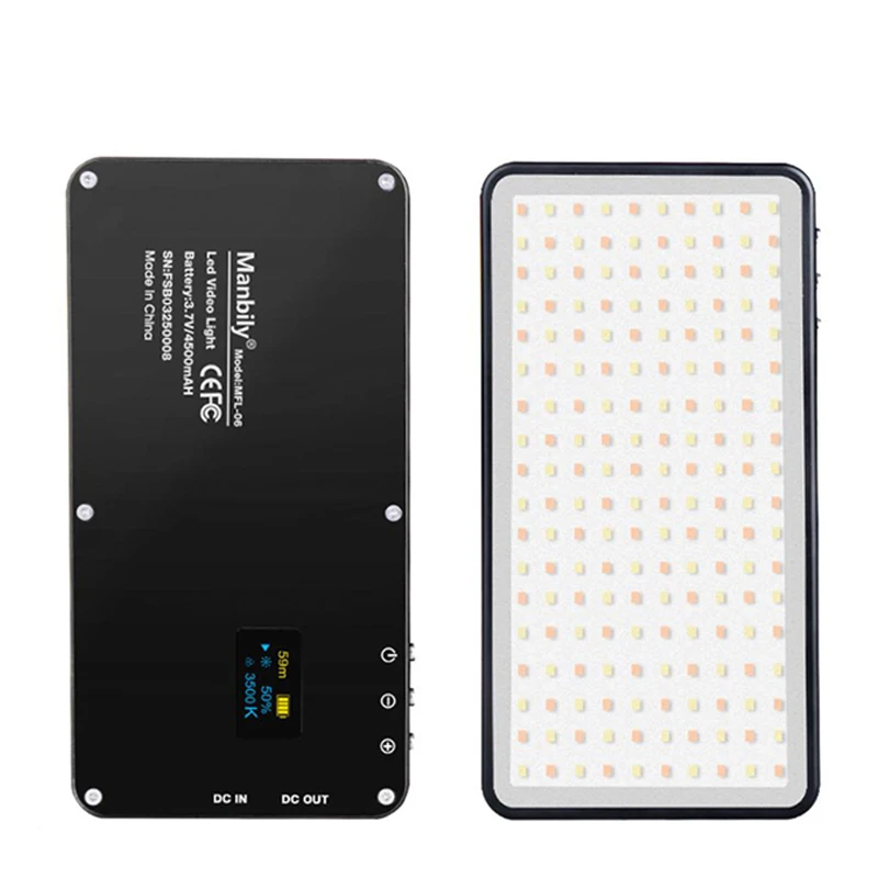  Manbily MFL-06 Mini Portable Photography Lighting Ultral Thin 4500mAh LED Video Light 180 LEDs Fill - 33041985579