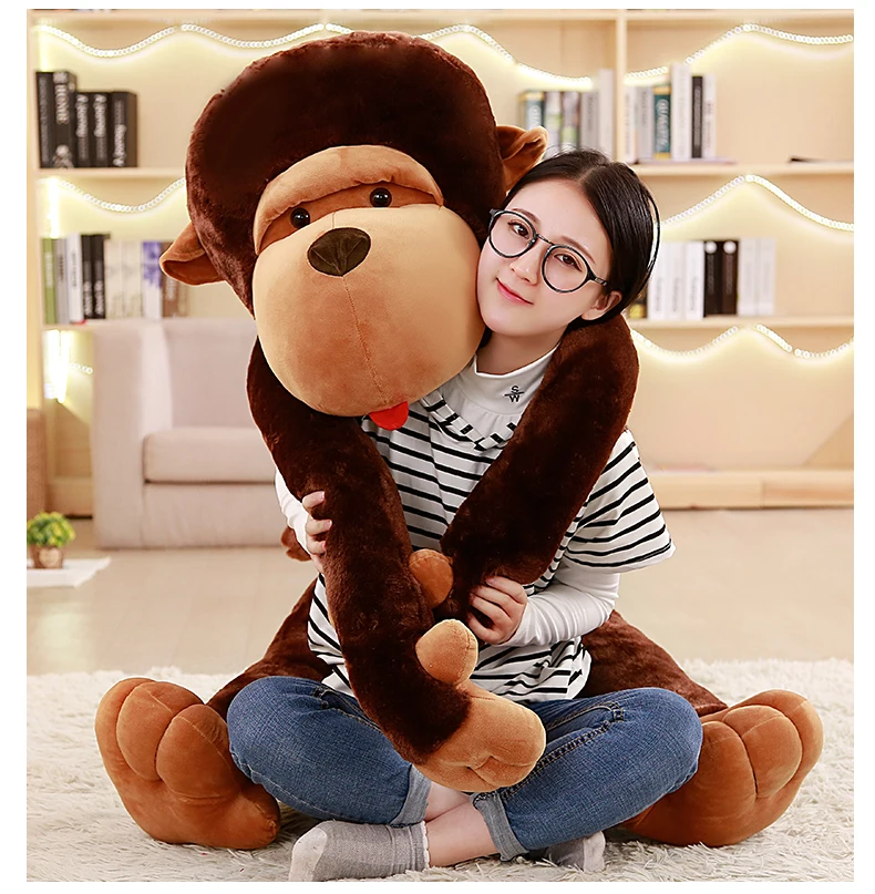 80/110cm Giant size cartoon monkey plush toy the Gorilla stuffed sleeping pillow for children playmates Dropshipping