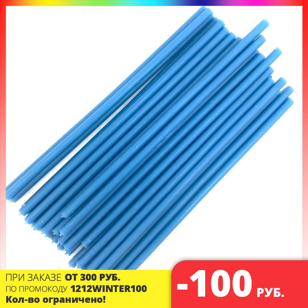 Blue Emerald wax candles medium No. 60 blue birthday home decoration holiday event beauty | Дом и сад