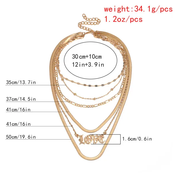 Многослойное ожерелье-цепочка в форме змеи с надписью «Love», ожерелье-ошейник в стиле панк с длинной кисточкой, колье-чокер для женщин, ювелирные изделия для свитера