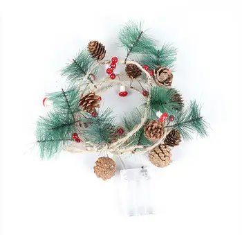 

LED Christmas Tree Lamp String Pinecone Mushroom Shape Christmas Decoration Fairy Light