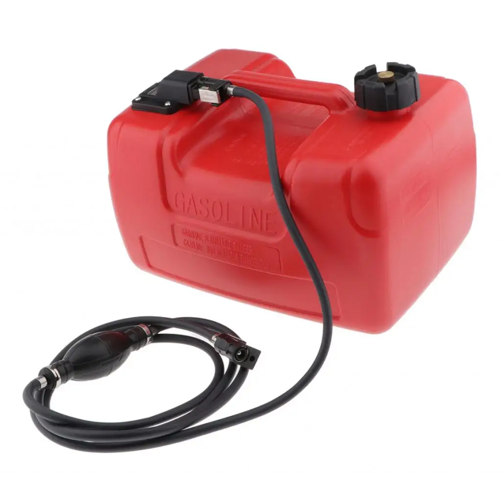 Boat Fuel Tank (3.2 Gallon/12L) - Portable Boat Yacht Engine Marine Outboard Fuel Tank Oil Box With Connector