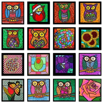 

DIY 5D Special Shaped Diamond Painting Owl Butterfly Flower Animal Pattern Partial Drill Cross Stitch Kit Crystal Wall Art
