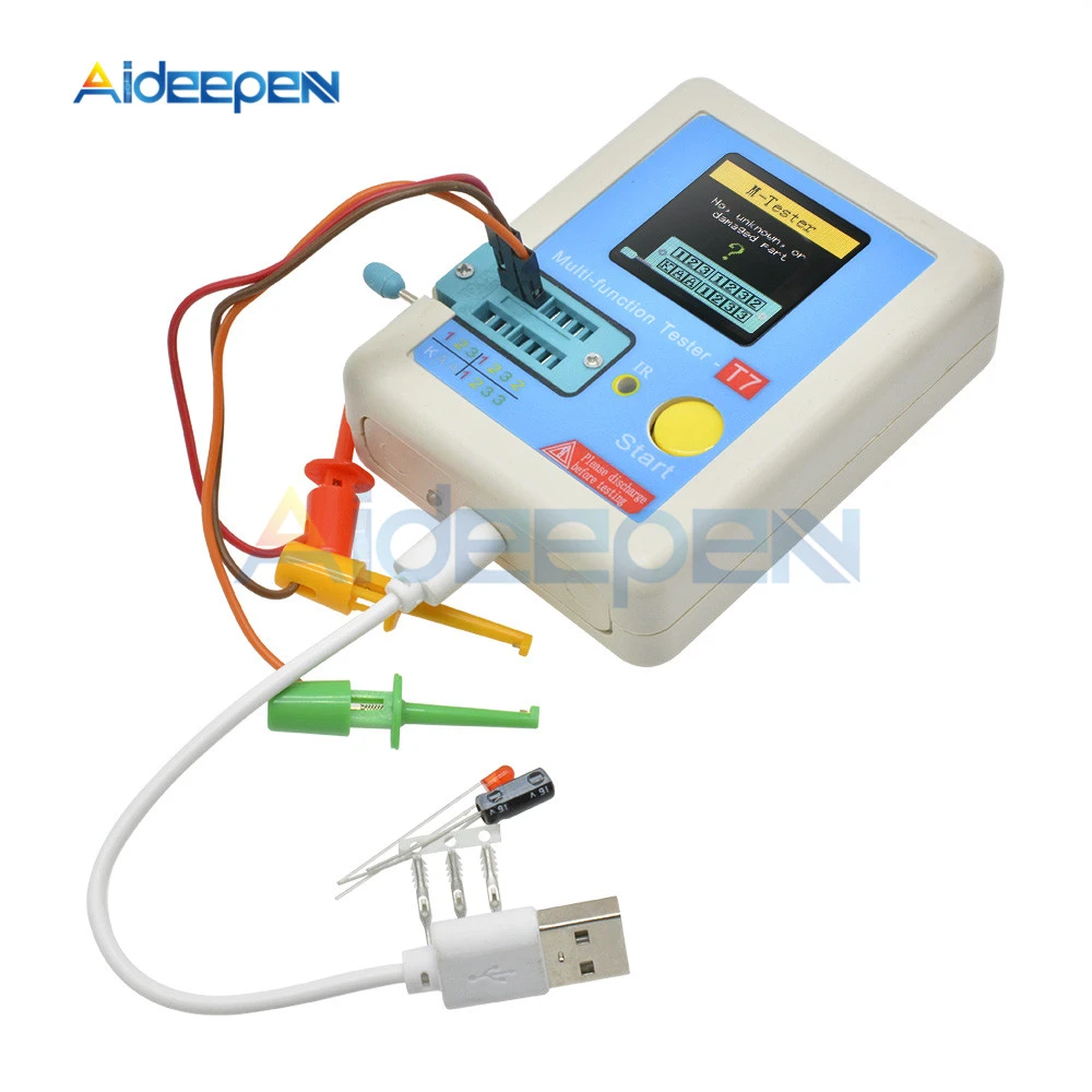 Lcrt7 T7 Transistor Tester Tft Diode Triode Capacitance Meter Lcr Esr