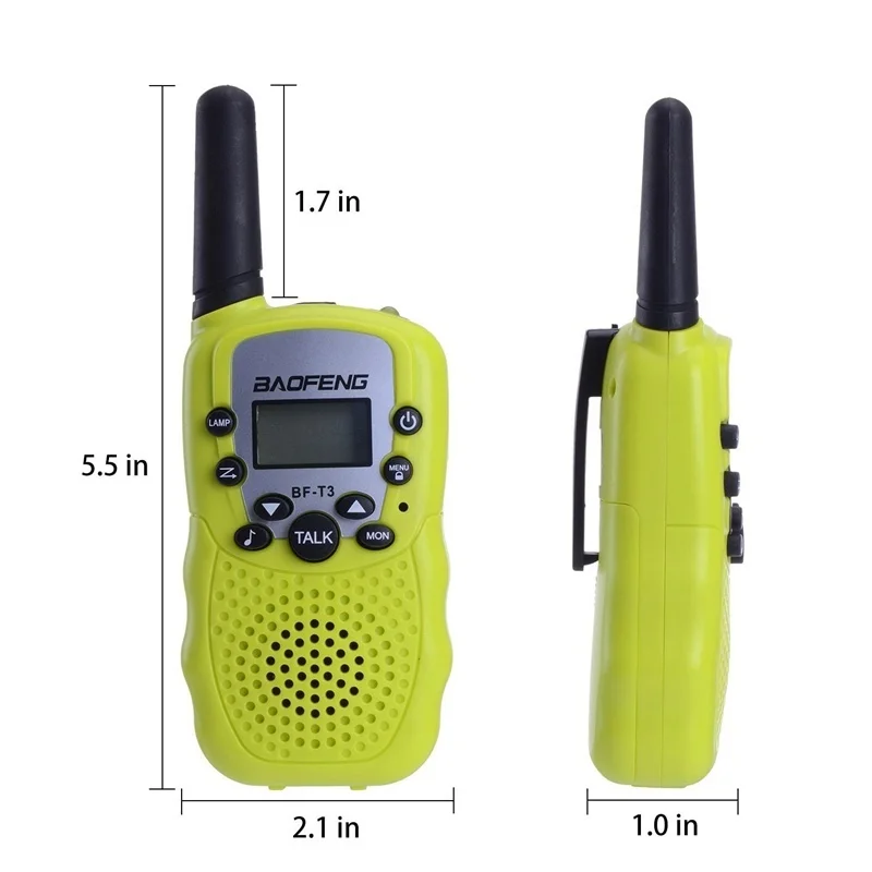 Baofeng BF-T3 рации для детей Детские портативные рации игрушки 22 канала FRS/GMRS двухстороннее радио трансивер дети мини