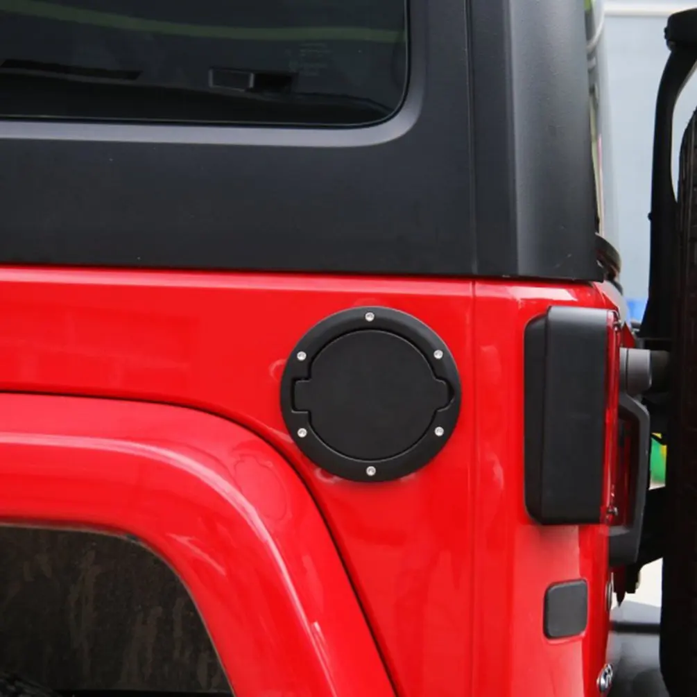 Алюминиевый сплав для 2007- Jeep Wrangler JK авто автомобиль газ топливный бак крышка эксклюзивная крышка-задняя панель с логотипом декоративные аксессуары