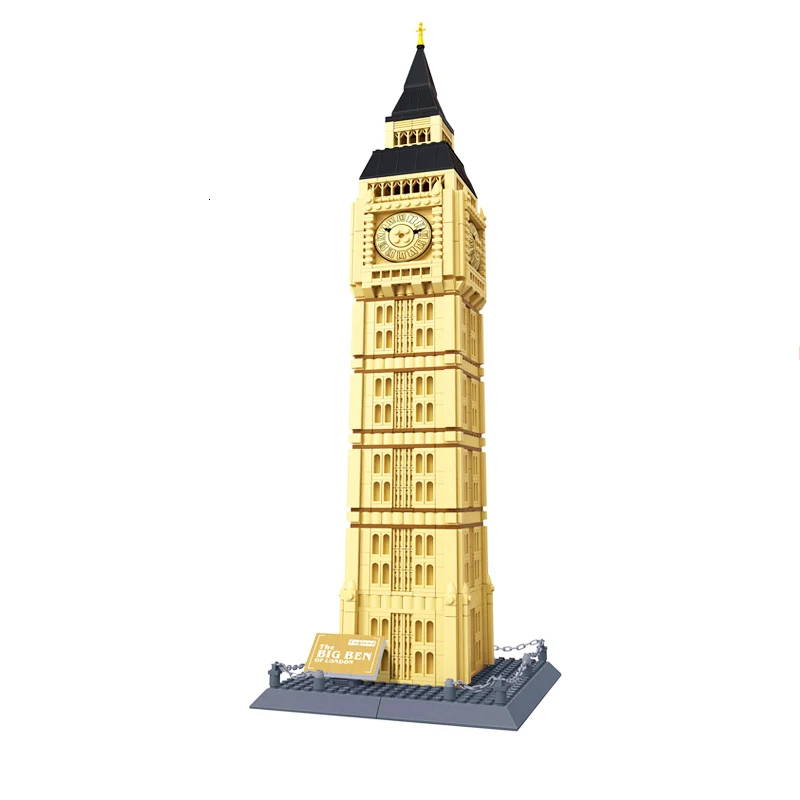

Creative Architecture London Big Ben World Construction Model DIY Building Blocks Toys For Children Christmas Gift Wange 5216
